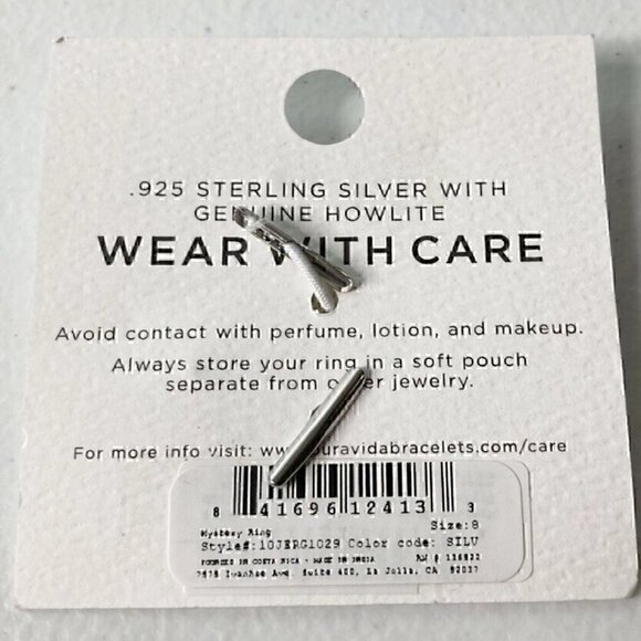 NWT Pura Vida Gold Howlite Ring 925 Silver - Picture 4 of 4